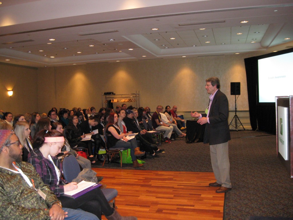 Andrew Safer at the Newfoundland and Labrador Child and Youth Care Conference, May 2015