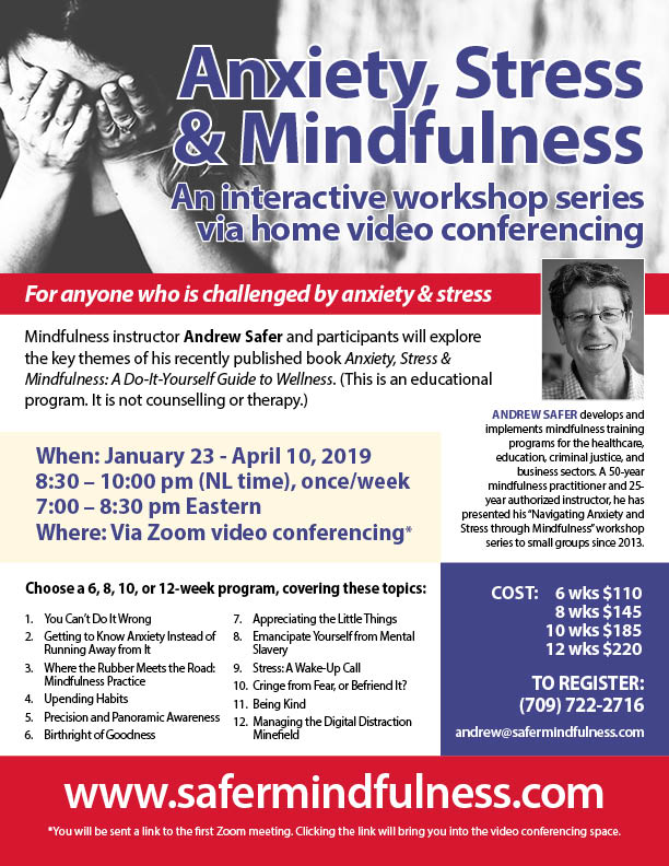 Anxiety, Stress and Mindfulness Interactive  Workshop
